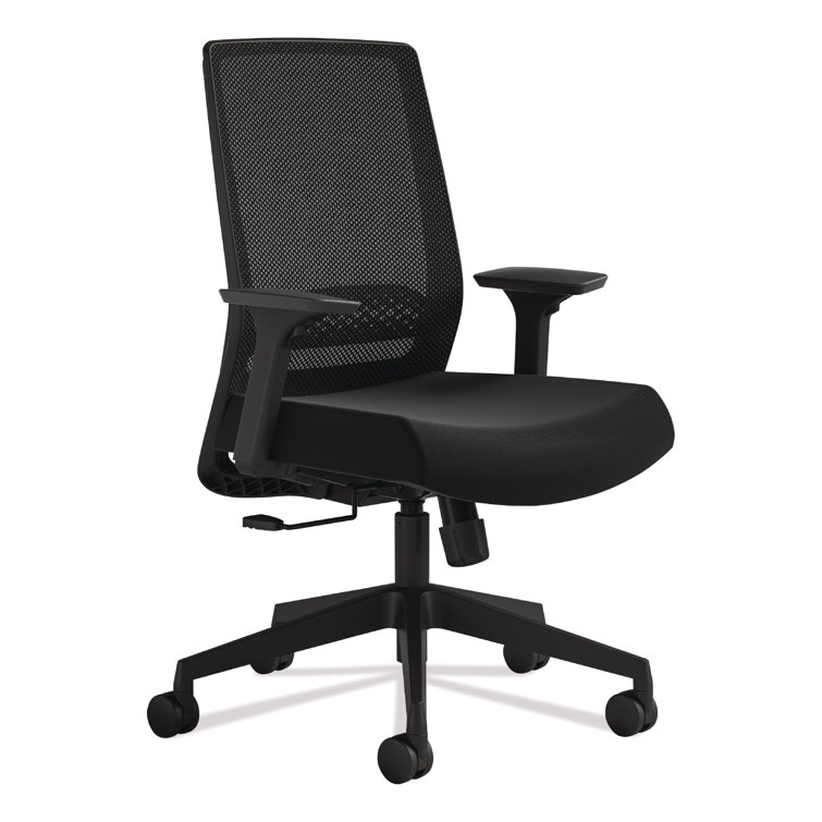 Black Mesh High Back Swivel Task Chair with Adjustable Arms