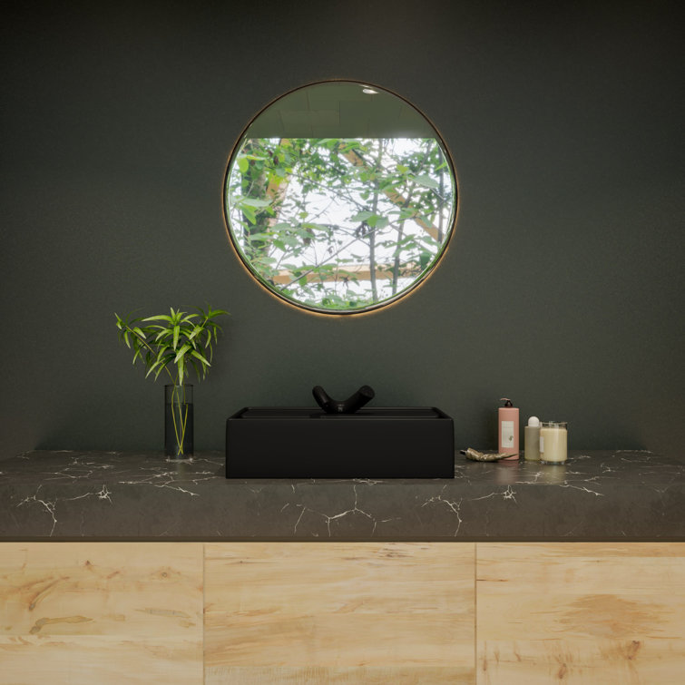 Matte Black Single-Handle Bathroom Faucet with Wave Design