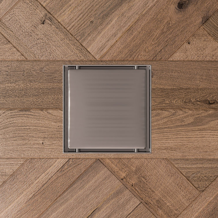 5.25'' Square Brushed Stainless Steel Shower Drain