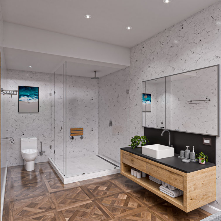 Gray Concrete Modern Bathroom Accessory Set