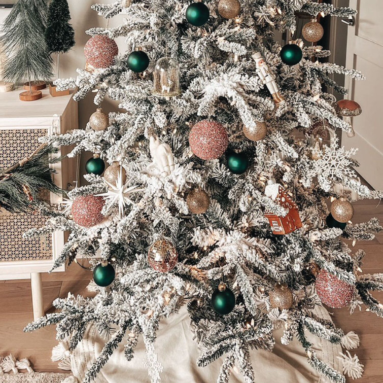 7.5' White Pine Artificial Christmas Tree with LED Lights