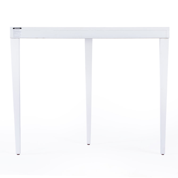 Ingrid White Wood Demilune Console Table