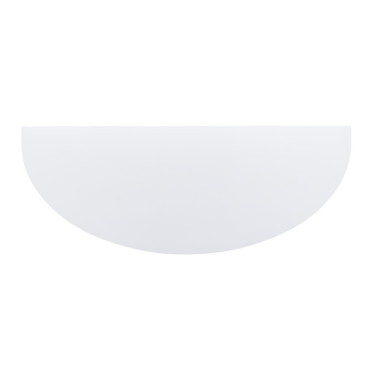 Ingrid White Wood Demilune Console Table
