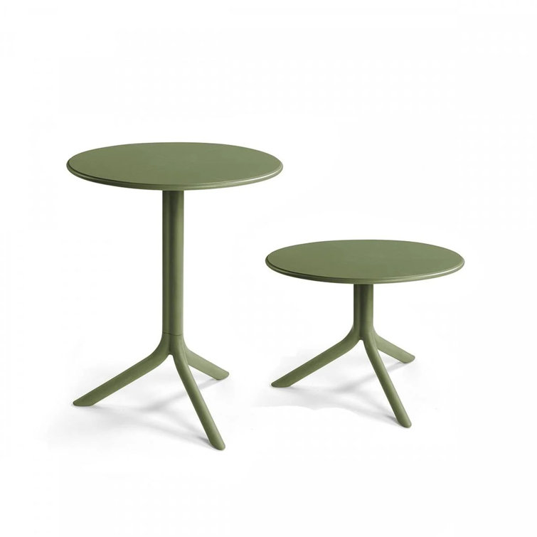 Agave Green Resin Adjustable Height Outdoor Table