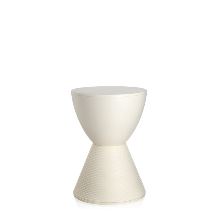 Wax White Polypropylene Prince Aha Stool by Philippe Starck