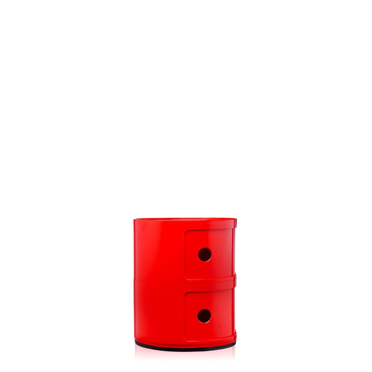 Kartell Componibili 2-Compartment Modular Storage in Red ABS