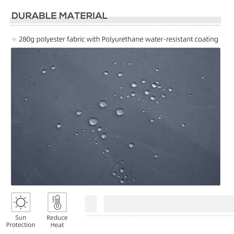 Dark Gray Aluminum Frame Retractable Patio Awning with Manual Crank
