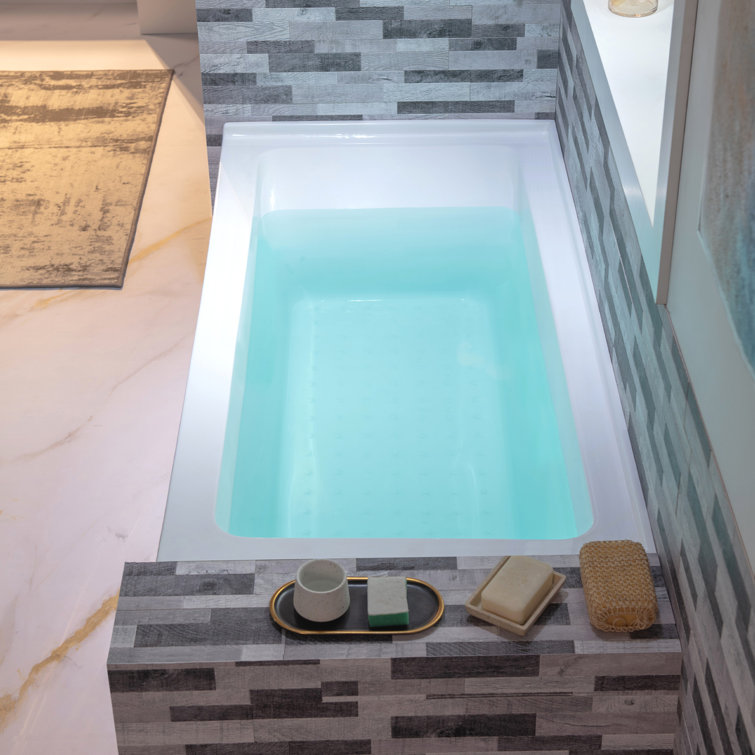 Vine 60'' x 30'' White Acrylic Alcove Soaking Bathtub