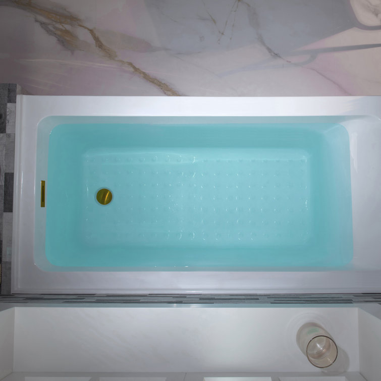 Vine 60'' x 30'' White Acrylic Alcove Soaking Bathtub