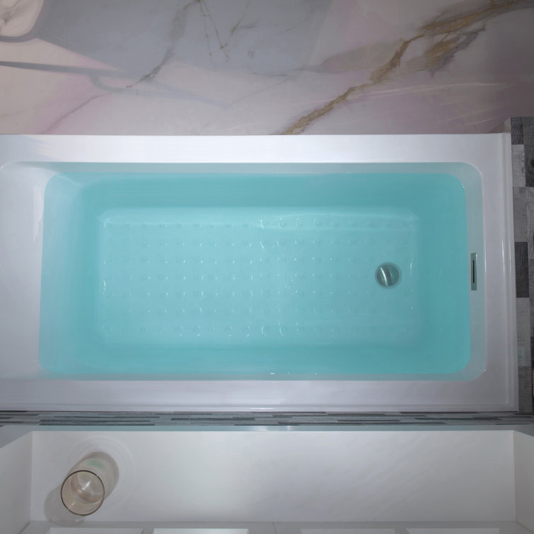 Vine 60'' White Acrylic Alcove Soaking Bathtub