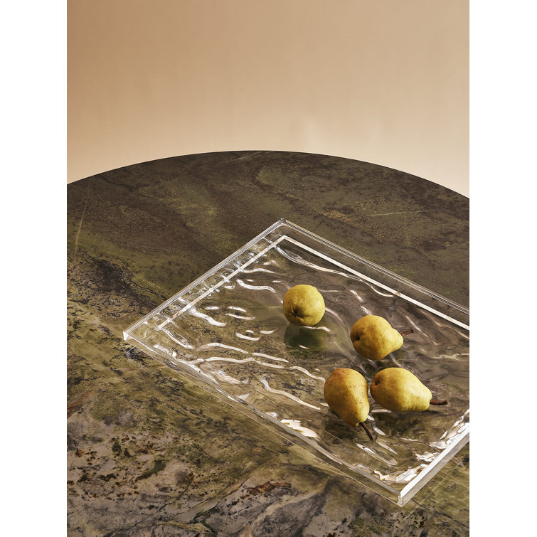 Crystal Dune 18'' Wide Semi-Transparent Polycarbonate Tray