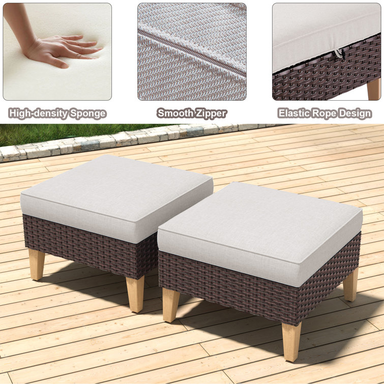 Beige 8 Piece Modular PE Rattan Sectional Seating Group