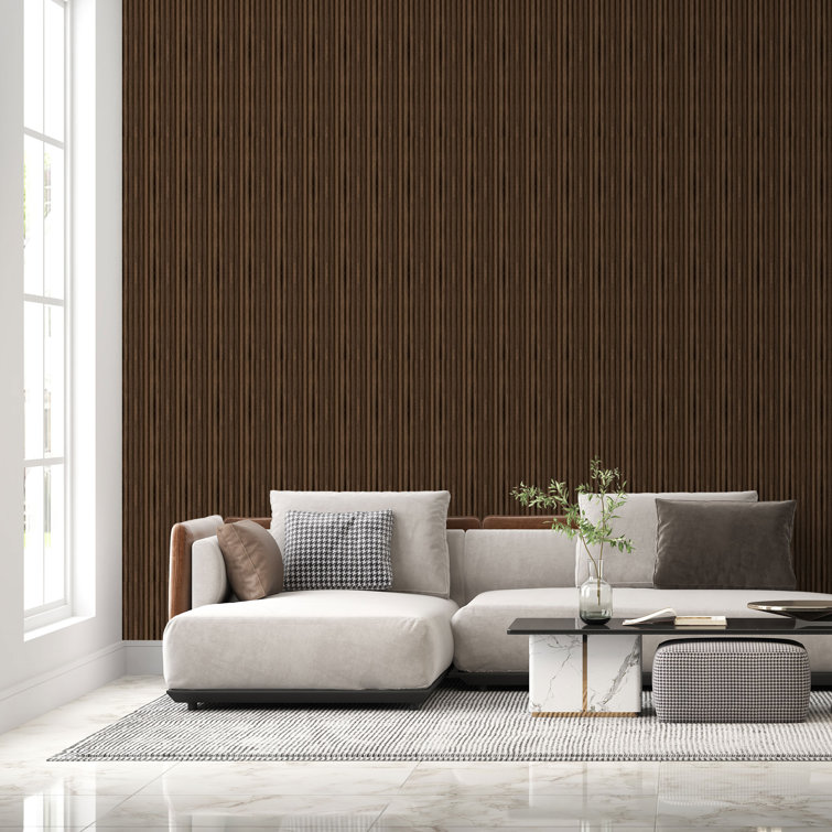 Walnut 94.5" 3D Wood Slat Wall Panels
