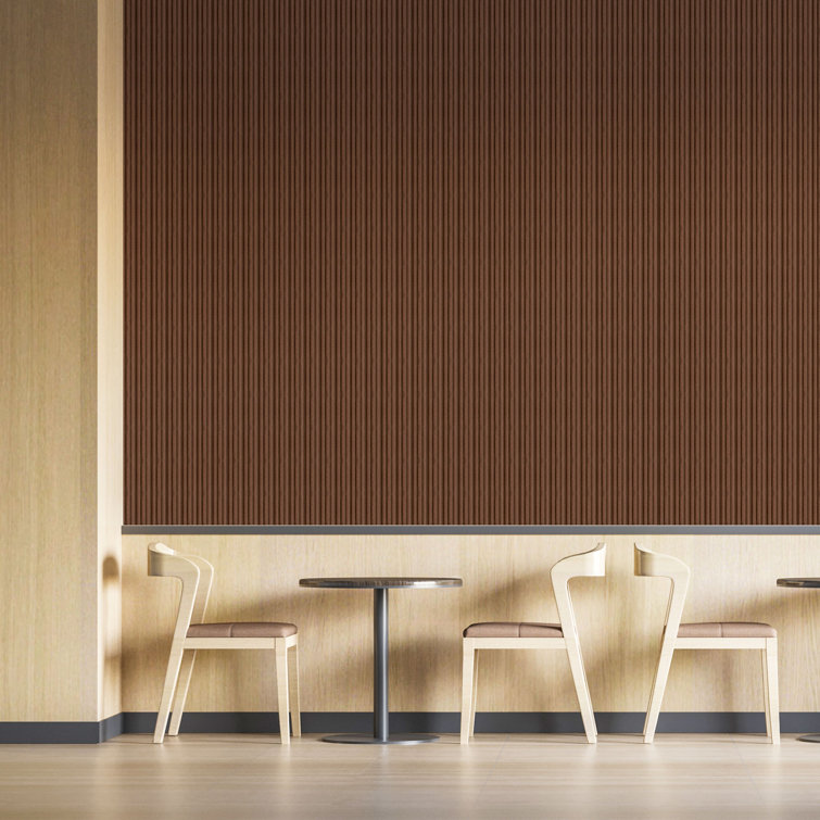 Teak 94.5" 3D Wood Slat Wall Panels