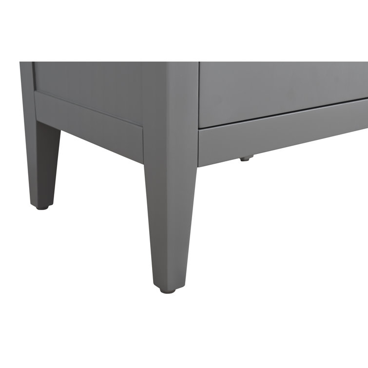 Cashmere Gray 42" Freestanding Bathroom Vanity with Engineered Marble Top