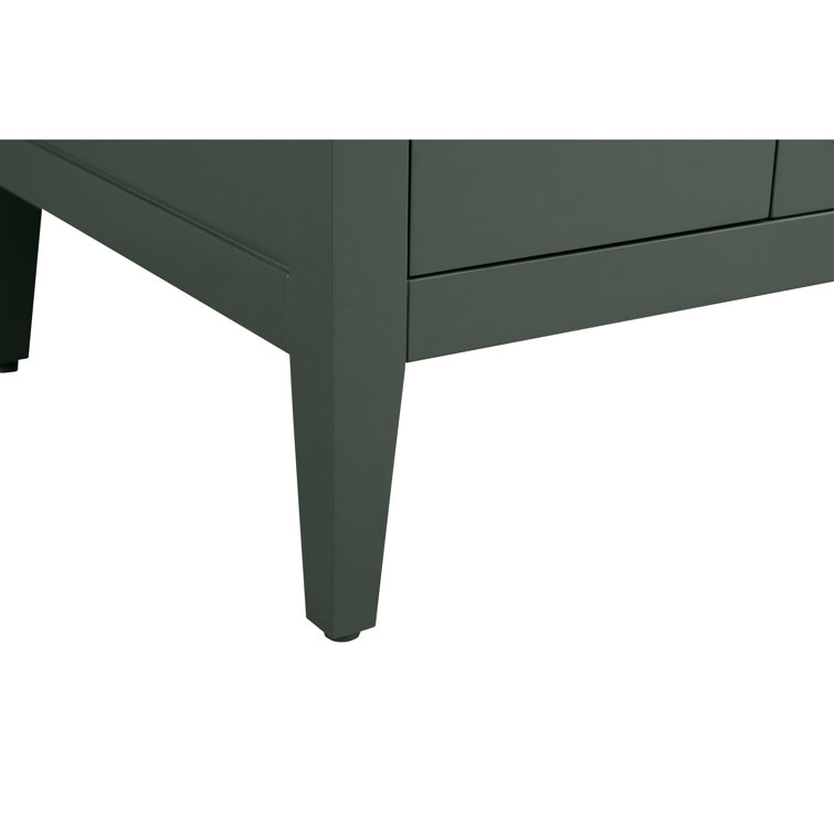 42'' Vintage Green Single Sink Bathroom Vanity with Golden Brushed Hardware