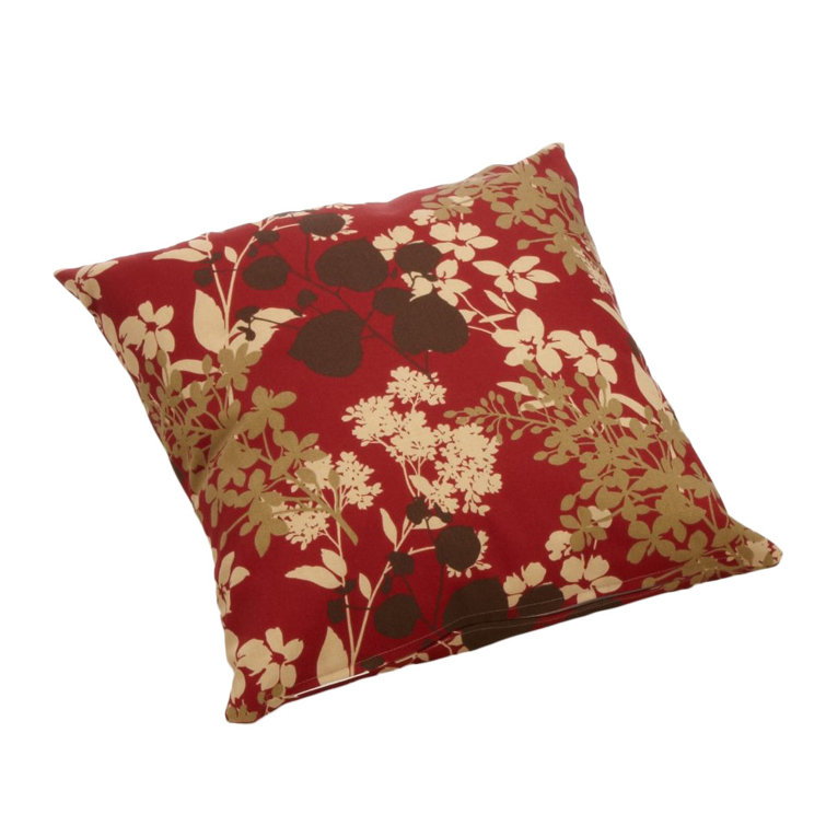 Montfleuri Sangria 17" Square Outdoor Throw Pillows Set