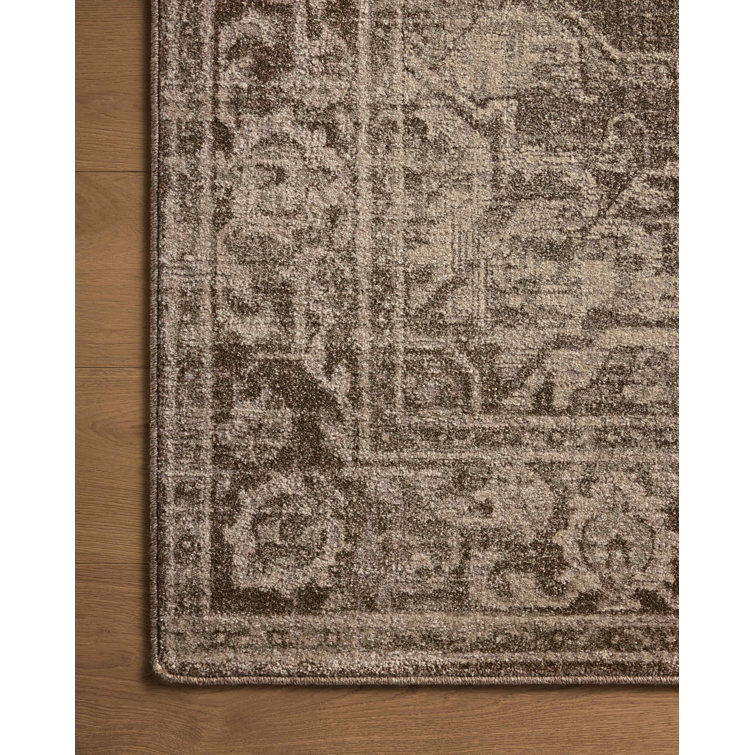Cocoa Stone 5' x 7' Wool Cotton Traditional Area Rug