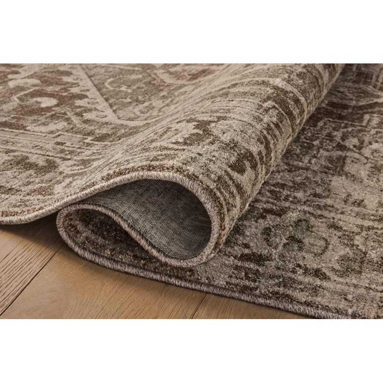 Cocoa Stone 5' x 7' Wool Cotton Traditional Area Rug