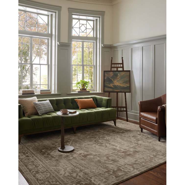 Mona Cocoa and Stone 7'-6" x 10' Wool and Synthetic Area Rug