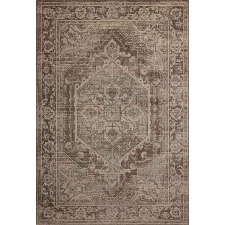Cocoa Stone 5' x 7' Wool Cotton Traditional Area Rug