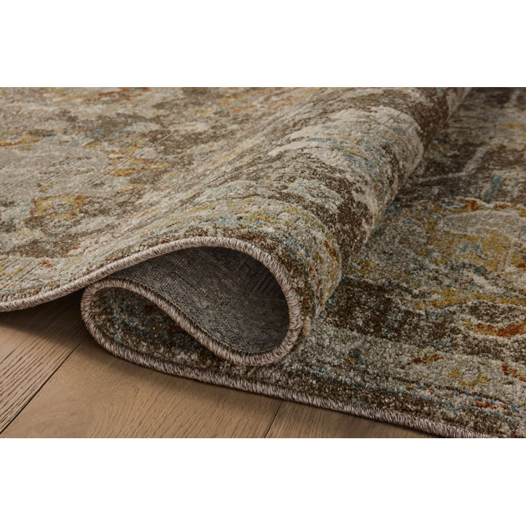 Mona Bark Multi Round Wool and Cotton Area Rug 7'6"