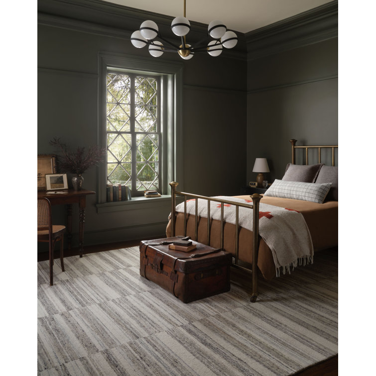 Ivory and Stone Hand-Tufted Wool Rectangular Rug 8'-6" x 11'-6"