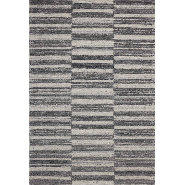 Hand-Tufted Charcoal and Mist Wool 5' x 7'6" Area Rug