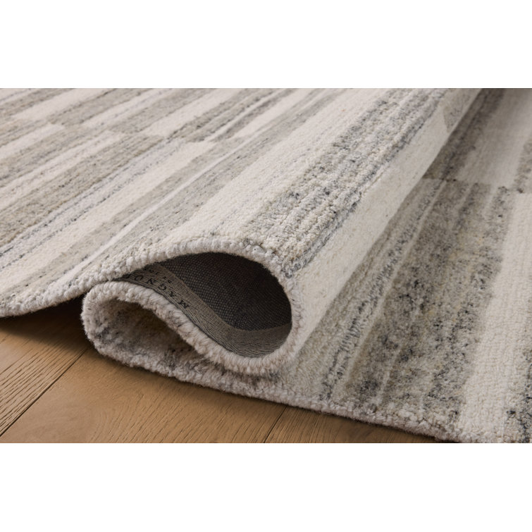 Ivory and Stone Hand-Tufted Wool Rectangular Rug 8'-6" x 11'-6"