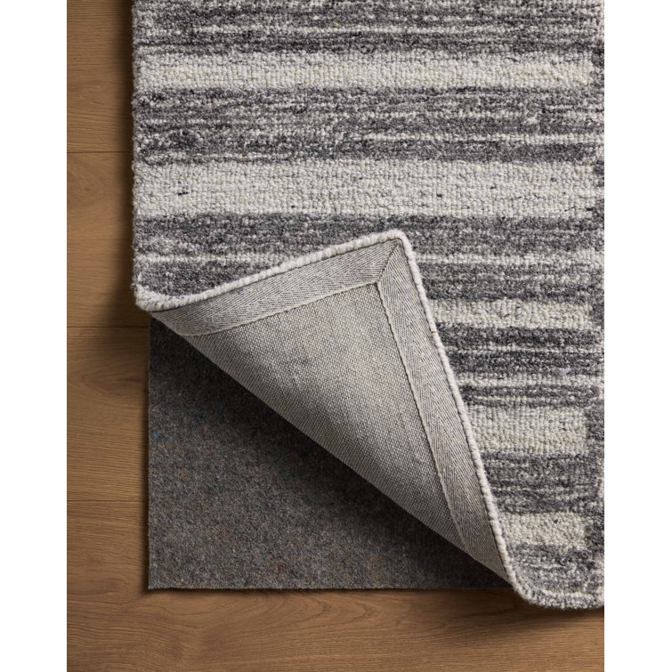 Gray Hand-Tufted Wool Rectangular Area Rug 3'-6" x 5'-6"