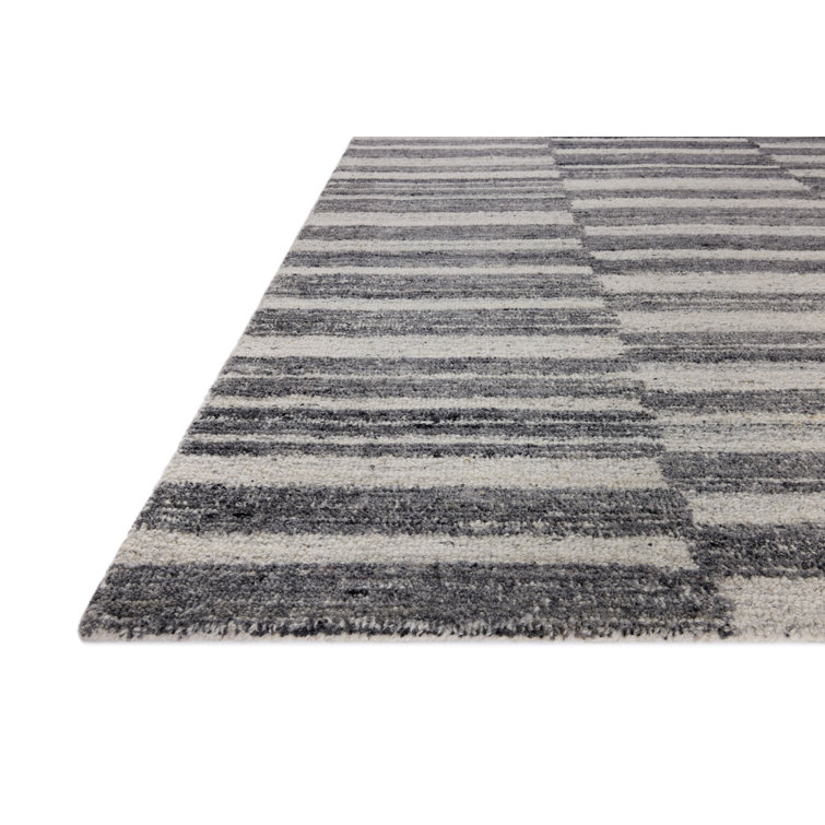 Gray Hand-Tufted Wool Rectangular Area Rug 3'-6" x 5'-6"