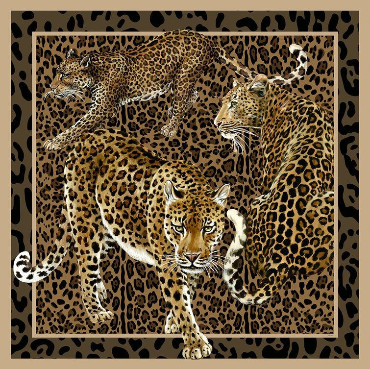 Luxurious Brown and Black Animal Print Wall Mural