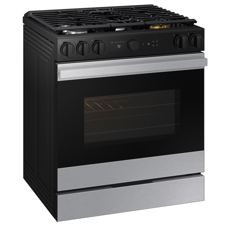 Stainless Steel 6.0 cu. ft. Smart Slide-In Gas Range with Griddle