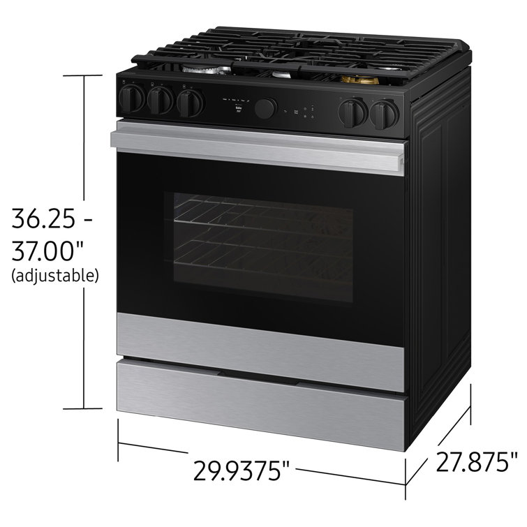 Stainless Steel 6.0 cu. ft. Smart Slide-In Gas Range with Griddle