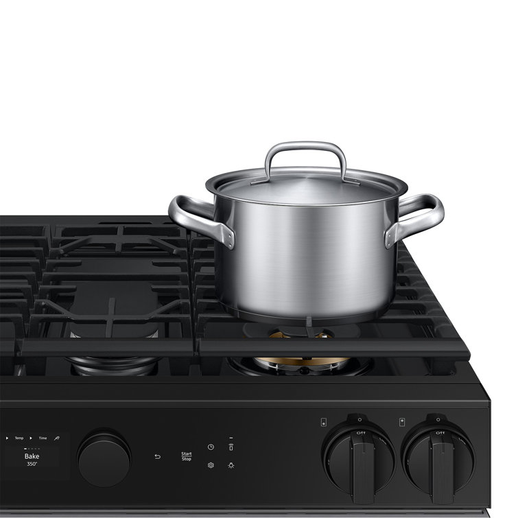 Stainless Steel 6.0 cu. ft. Smart Slide-In Gas Range with Griddle