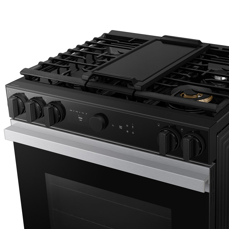 Stainless Steel 6.0 cu. ft. Smart Slide-In Gas Range with Griddle