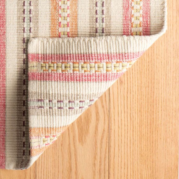 Spice Stripe Handwoven Cotton Rug, 2' x 3'