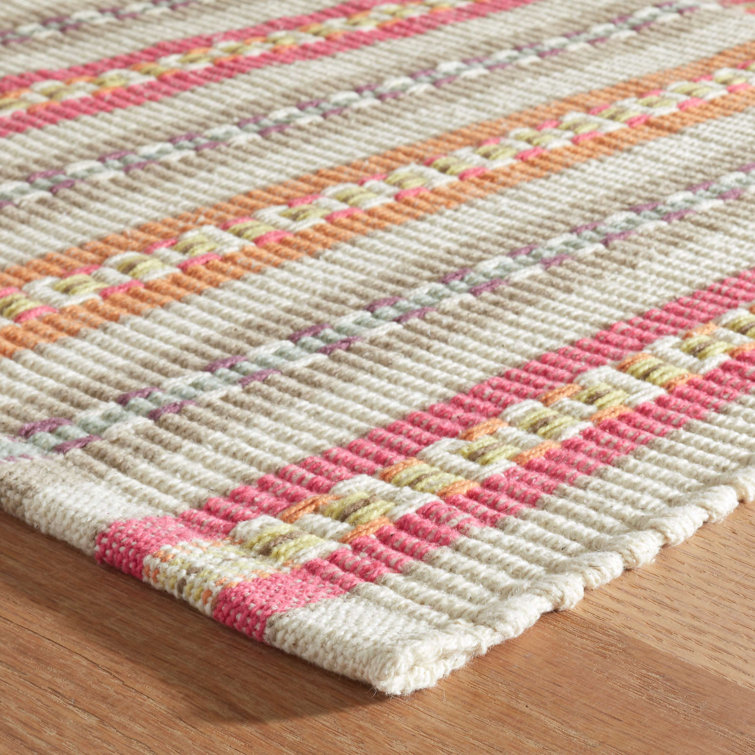 Spice Stripe Handwoven Cotton Rug, 2' x 3'