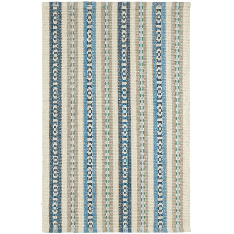 Long Slade Kit Kemp x Annie Selke Long Slade Indigo Handwoven Cotton Rug