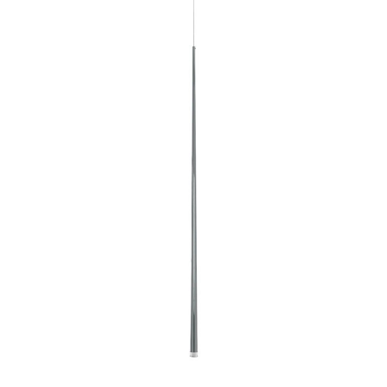 Slim Polished Chrome Aluminum LED Mini Pendant Light