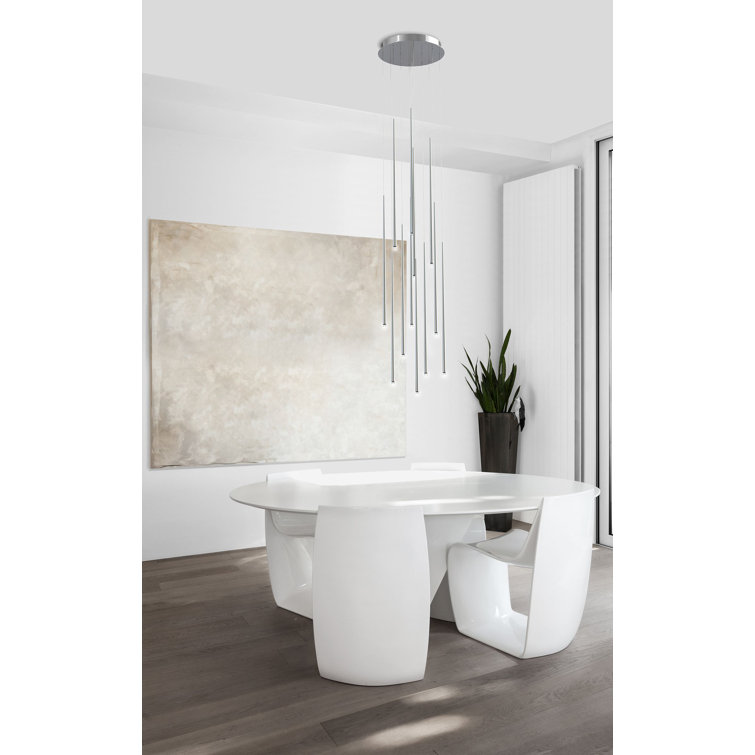 Slim Polished Chrome Aluminum LED Mini Pendant Light