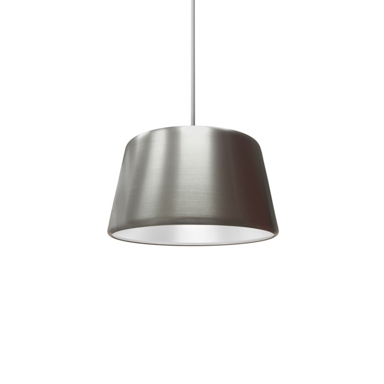 Satin Nickel and White 10" Modern Pendant Light