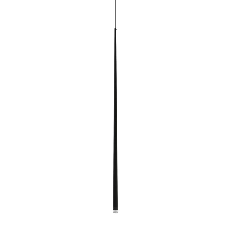 Matte Black Aluminum Tall Mini LED Pendant Light