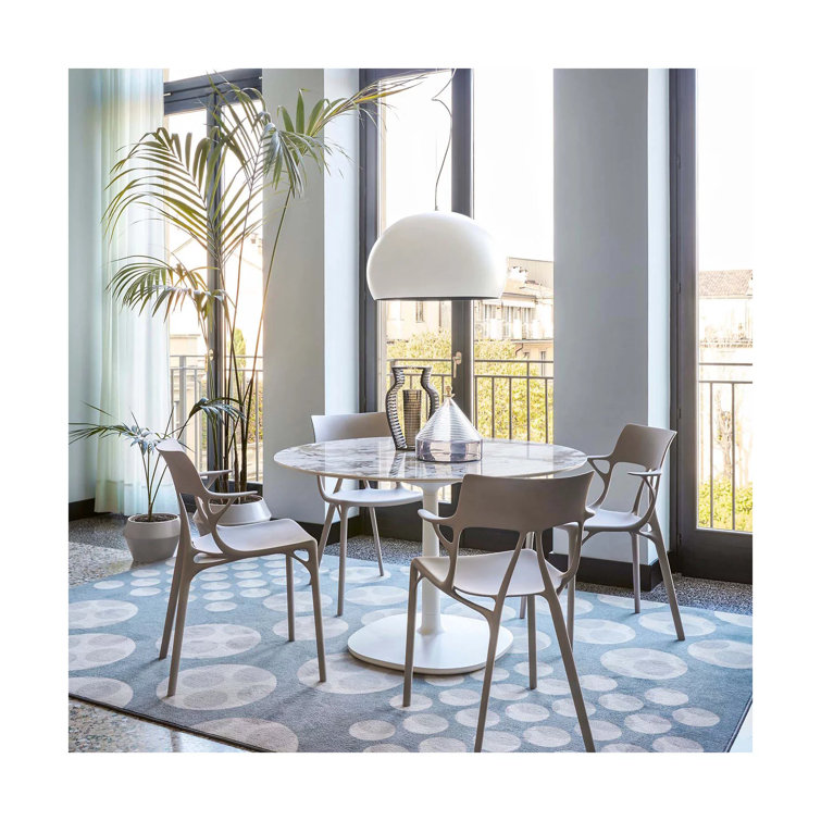 Matte White LED Sphere Pendant Light with Transparent Finish