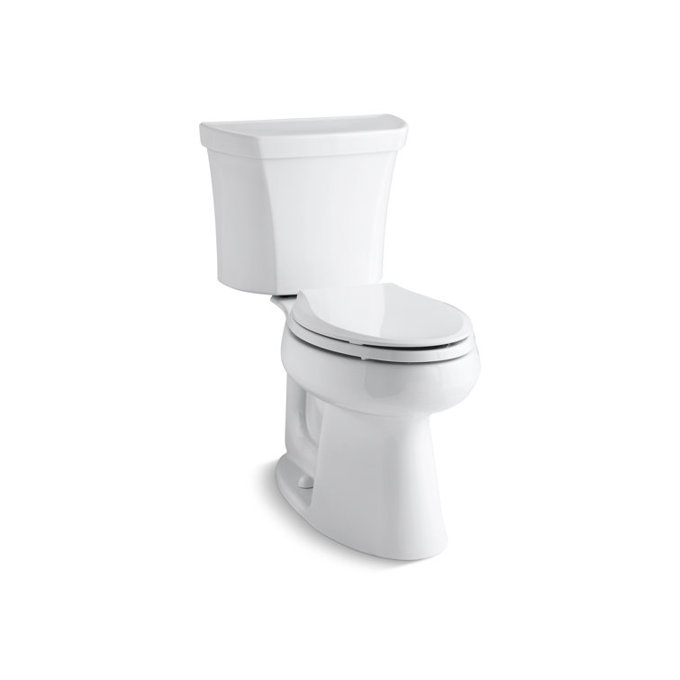 White Elongated High Efficiency Two-Piece Toilet