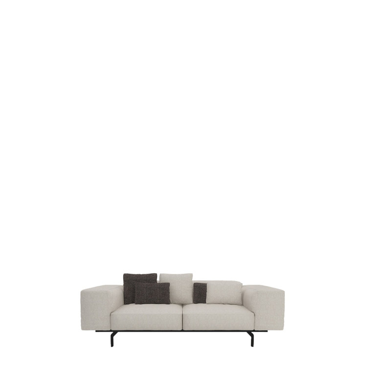 Lisbon Ecru 88" 2-Seater Modular Sofa in Sand Cotton Blend