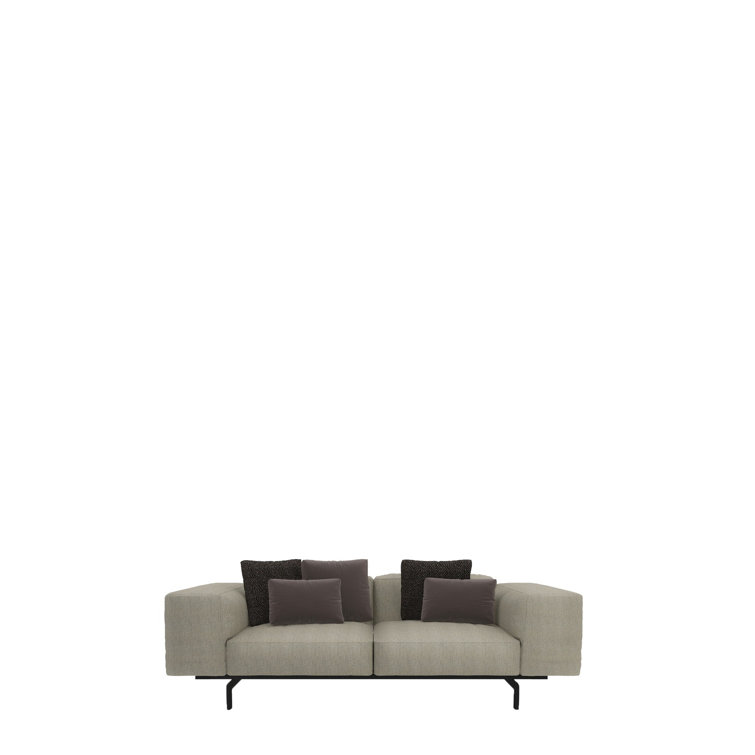 Gubbio Sand 88'' Solid Metal Frame 2-Seater Sofa