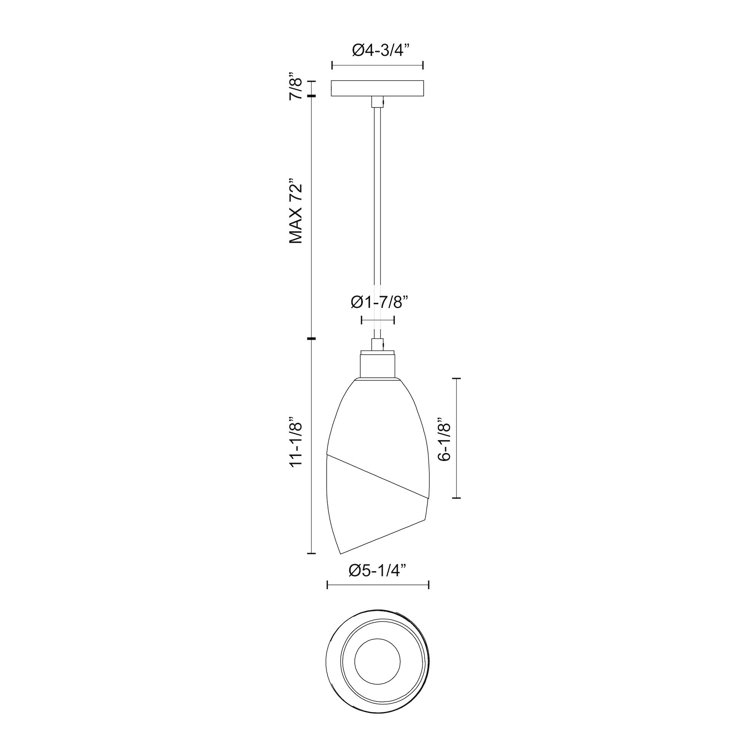 Tabitha Single Light Steel Dimmable Pendant