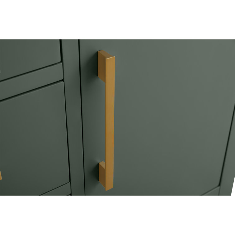 48'' Vintage Green Single Bathroom Vanity with Marble Top