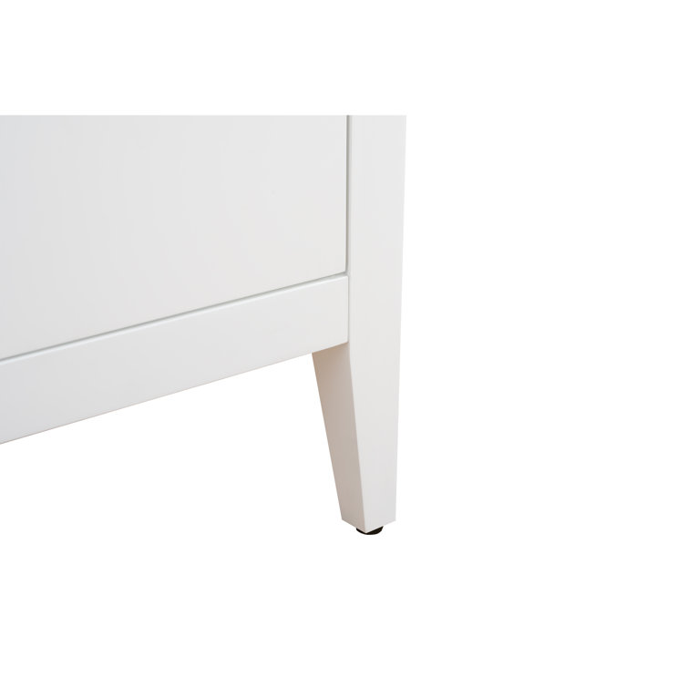 White 48'' Single Bathroom Vanity with Engineered Marble Top